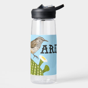 Arizona Cactus Wren Saguaro Cactus Illustratie Waterfles