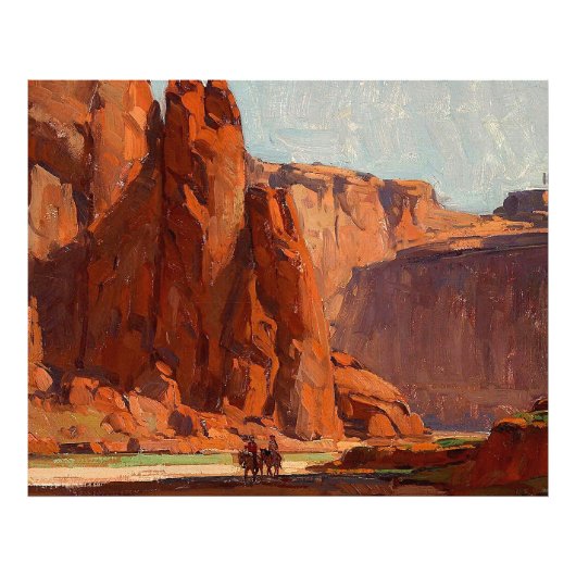 "Arizona Canyon" van Edgar Payne Foto Afdruk (Voorkant)