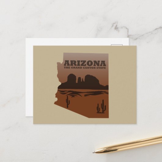 Arizona carte Grand Canyon paysage (Devant/Arrière en situation)