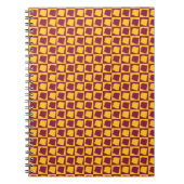 Arizona Checkerboard Maroon Gold Pattern Notitieboek (Voorkant)