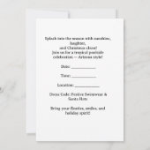 Arizona Christmas themed Pool Party Kaart (Achterkant)