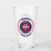 Arizona Circular Typography Design Glas (Achterkant)