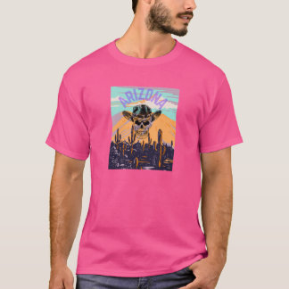 Arizona Cowboy Schedel Woestijn Scene – Vintage We T-shirt
