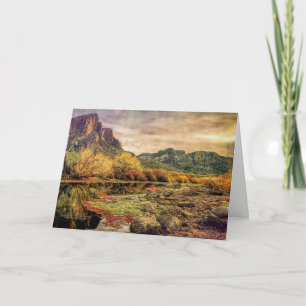 Arizona De Sonoran-woestijnberg Digitale Kunst Kaart