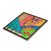 Arizona Desert Cactus Guitar Tegeltje (Zijkant)