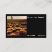 Arizona Desert Cactus Sunset Carte de visite (Devant)