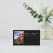 Arizona Desert Cactus Sunset Carte de visite (Debout devant)