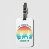 Arizona Desert Cactus Sunset Custom Vakantie Bagagelabel (Voorkant (verticaal))