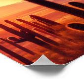 Arizona Desert cactus sunset Poster (Hoek)