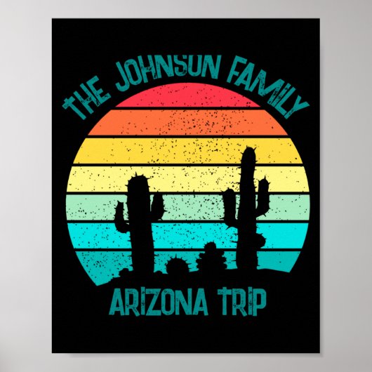Arizona Desert Cactus Sunset Trip Kids  Poster (Voorkant)