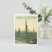 Arizona Desert Cactus Travel Briefkaart (Staand voorkant)