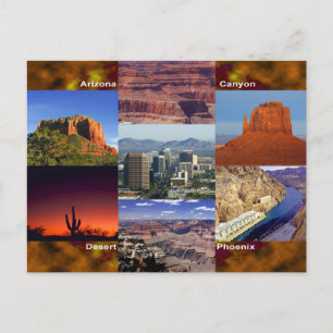 Arizona Desert Collage Briefkaart