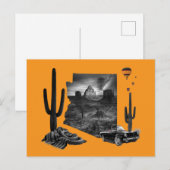 Arizona Desert Dream in Black and White Briefkaart (Voorkant / Achterkant)