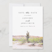 Arizona Desert Mountain Saguaros redt de datum Save The Date (Voorkant)