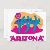 Arizona Desert Pink Briefkaart (Voorkant / Achterkant)