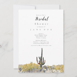 Arizona Desert Saguaro Bridal Shower Kaart