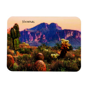 Arizona Desert Scenery Superstition Mountain Magneet