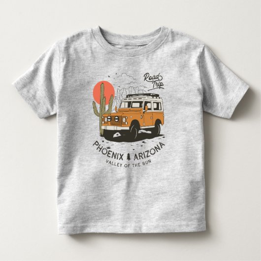 Arizona Desert Sunset Road Trip Cactus Phoenix Kinder Shirts (Voorkant)