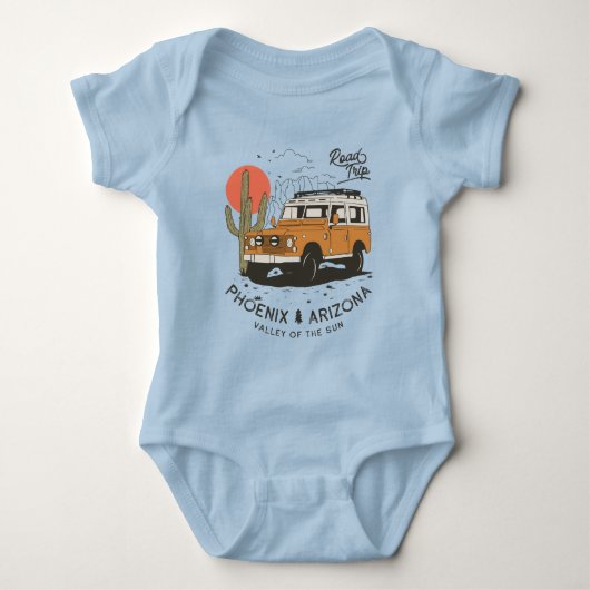 Arizona Desert Sunset Road Trip Cactus Phoenix Romper (Voorkant)