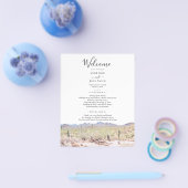 Arizona Desert Wedding Program Flyer (Enkel)