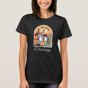 Arizona Dressuur Paard en Ruiter met Landschap Pr T-shirt