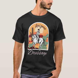 Arizona Dressuur Paard en Ruiter met Landschap T-shirt