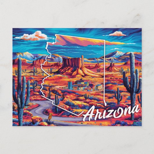 Arizona: Een levendige viering Briefkaart (Voorkant)