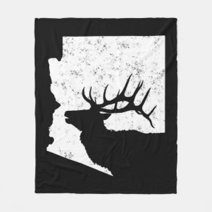 Arizona Elk Hunting Bull Elk AZ staatsvorm Fleece Deken