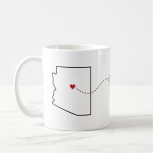 Arizona en Californie - Heart2Heart Coffee Mug