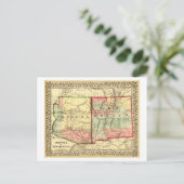 Arizona en New MexicoPanoramic Map Briefkaart (Staand voorkant)