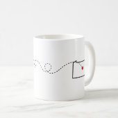 Arizona en Pennsylvanie - Heart2Heart Coffee Mug (Devant droit)