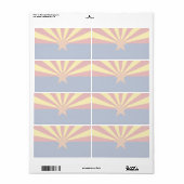 Arizona Faint Flag Étiquette d'expédition (Feuille entière)