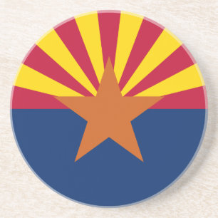 Arizona Flag, Amerikaan de kopperstaat Zandsteen Onderzetter