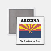 Arizona, flag and motto, magneet (Voorkant / Achterkant)