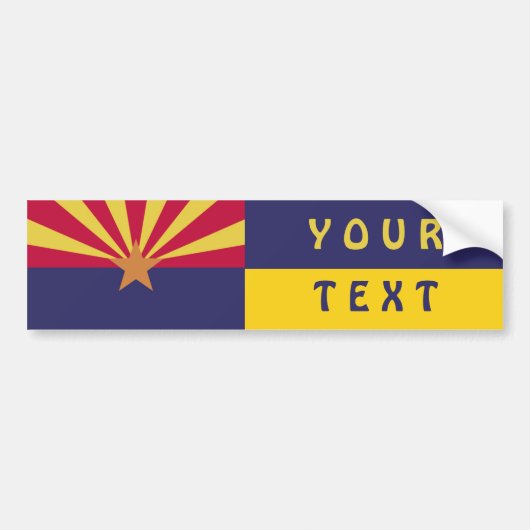 Arizona Flag: Creëer Uw eigen Bumpersticker (Voorkant)