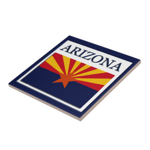 Arizona Flag Design Tile Tegeltje