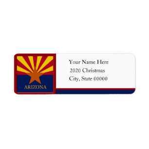 Arizona Flag Etiket Aangepast retouradres