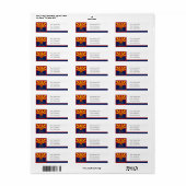 Arizona Flag Etiket Aangepast retouradres (Full Sheet)