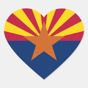 Arizona Flag Hart Sticker