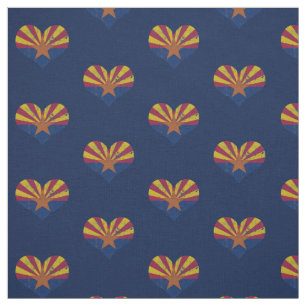 Arizona Flag Hearts Stof