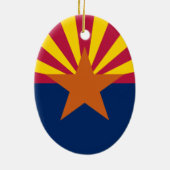 Arizona Flag Keramisch Ornament (Achterkant)