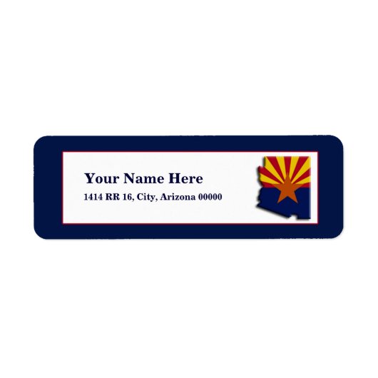 Arizona Flag Map Design Return Label (Voorkant)