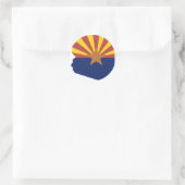 Arizona Flag Map Ronde Sticker (Tas)