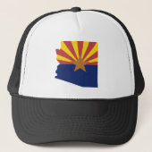 Arizona Flag Map Trucker Pet (Voorkant)