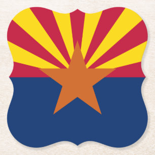 Arizona Flag: Ondergaande Zon van de Zon, de Koper Kartonnen Onderzetters
