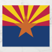 Arizona Flag: Ondergaande Zon van de Zon, de Koper Likeurfles Etiket (Enkel label)