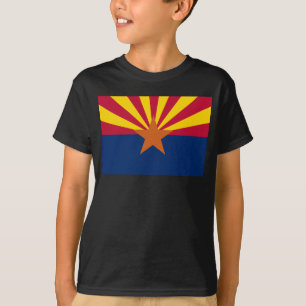 Arizona Flag: Ondergaande Zon van de Zon, de Koper T-shirt