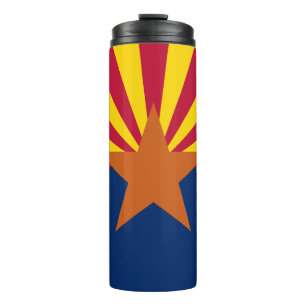 Arizona Flag: Ondergaande Zon van de Zon, de Koper Thermosbeker