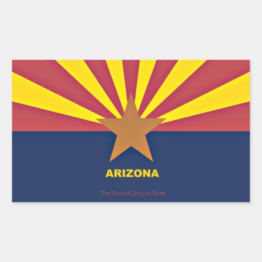 Arizona Flag Rechthoekige Sticker (Voorkant)