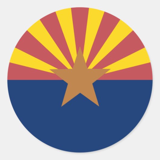 Arizona Flag Ronde Sticker (Voorkant)